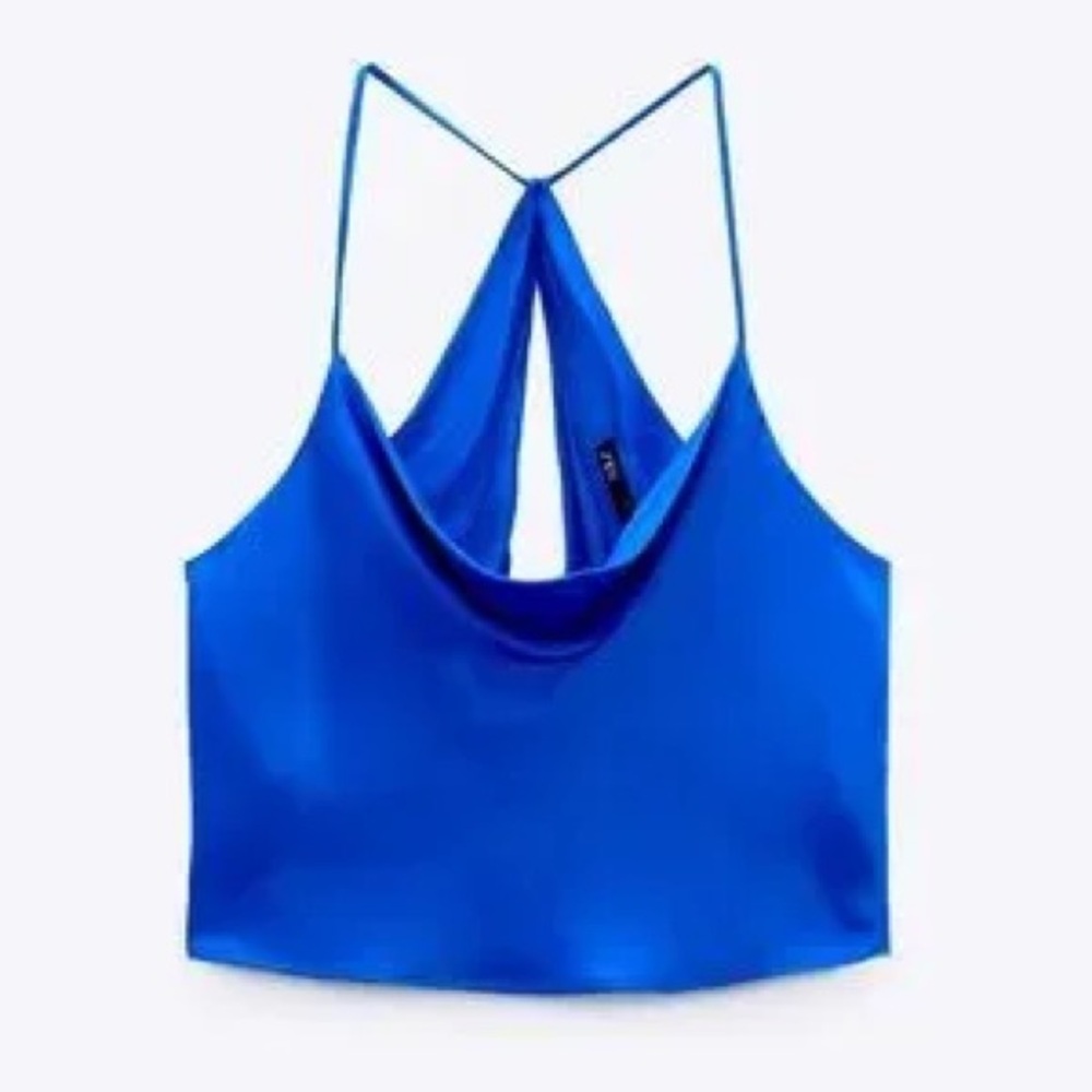 Zara Satin Camisole Backless Top - XS